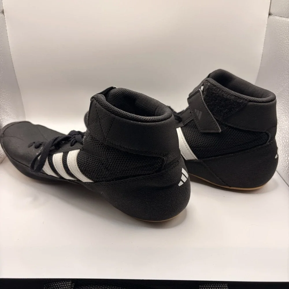 Adidas HVC 2 Wrestling Shoes Mens 11.5 Black White High Top AQ3325